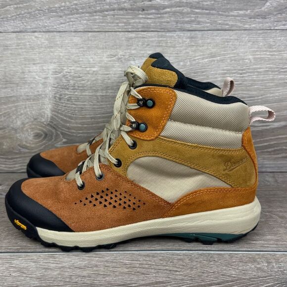 Danner Inquire Mid 5” Women’s Sz 10 Golden Oak SageBrush Vibram Hiking Boots - Picture 3 of 12